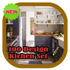 100 Kitchen set design Set ícone