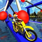 Bike-Rennen Stunts Zeichen