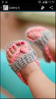 Crochet Pattern Baby Slippers Affiche