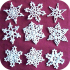 crochet snowflake ideas icône