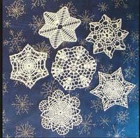 crochet snowflake ideas постер