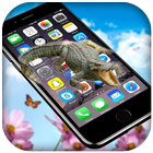 Crocodile on screen - Walking in Phone icône