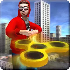 Fidget Spinner Frisbee Hero vs Crime City Gangster APK download