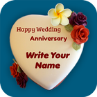 Name On Anniversary Cake icon