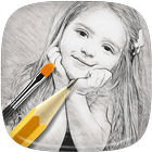 Pencil Sketch Photo-icoon