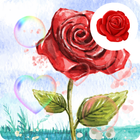 Colorful Love Rose Wallpaper simgesi