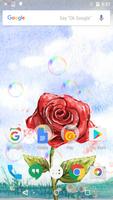 Colorful Love Rose Wallpaper পোস্টার