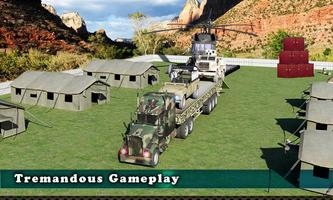Army Cargo Truck Driving Affiche