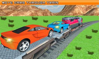 Car Cargo Train Transport 3D Affiche