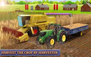 комбайна трактор фермерство имитатор игра постер