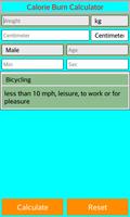 Calorie burn calculator app Affiche