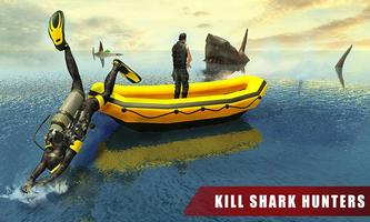 Evil White Shark Survival Game постер
