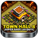Town Hall 8 Base Layouts 2017-icoon