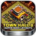 Town Hall 8 Base Layouts 2017 icône