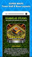 Town Hall 8 Base Layouts 2017 Affiche