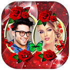 Red Rose Dual Photo Frames biểu tượng