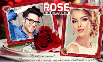Red Rose Dual Photo Frames ảnh chụp màn hình 1