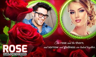 Red Rose Dual Photo Frames ảnh chụp màn hình 2