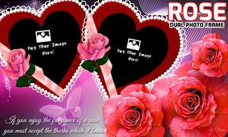 Red Rose Dual Photo Frames ảnh chụp màn hình 3