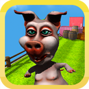 Crazy Pig Run Escape Wolf 3D APK