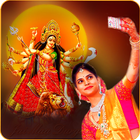 Selfie with Durga Maa as Navratri DP Maker icône