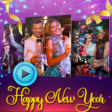 New year Photo Video Maker 2018 آئیکن