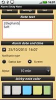 برنامه‌نما Alarm Sticky Note (reminder) عکس از صفحه