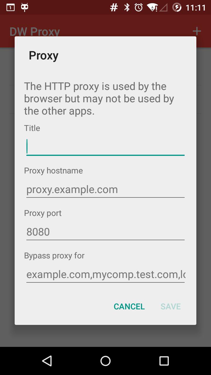 Proxy wifi