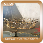 Easy DIY Wire Heart Crown آئیکن