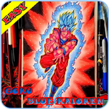 Jak narysować Goku Blue Kaioken EZ