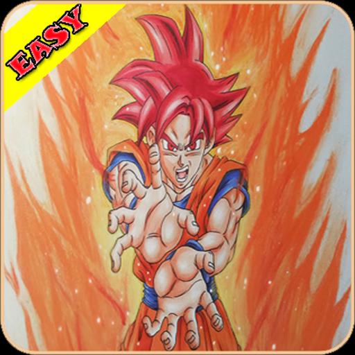 How To Draw Goku Super Saiyan God For Android Apk Download - goku super saiyan god roblox
