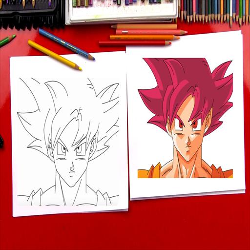 How To Draw Goku Super Saiyan God For Android Apk Download - note ssj3 roblox