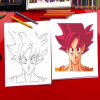 How To Draw Goku Super Saiyan God capture d'écran 2