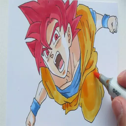 Como Desenhar Goku Super Saiyan god passo a passo - How To Draw