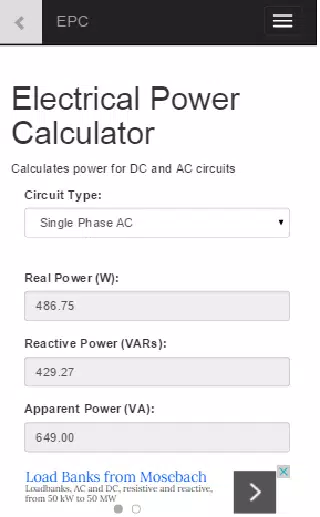 Electrical Power Calculator APK for Android Download