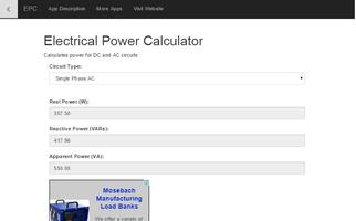Electrical Power Calculator screenshot 3