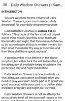 Daily Wisdom Showers (1 Sam) स्क्रीनशॉट 2