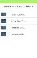 Mobile words doc software постер