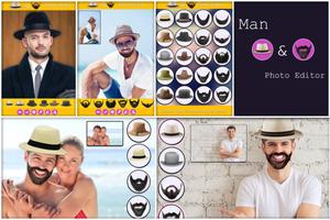 Man Hat & Beard Photo Editor poster