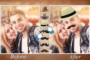 Man Hat & Mustache PhotoEditor poster