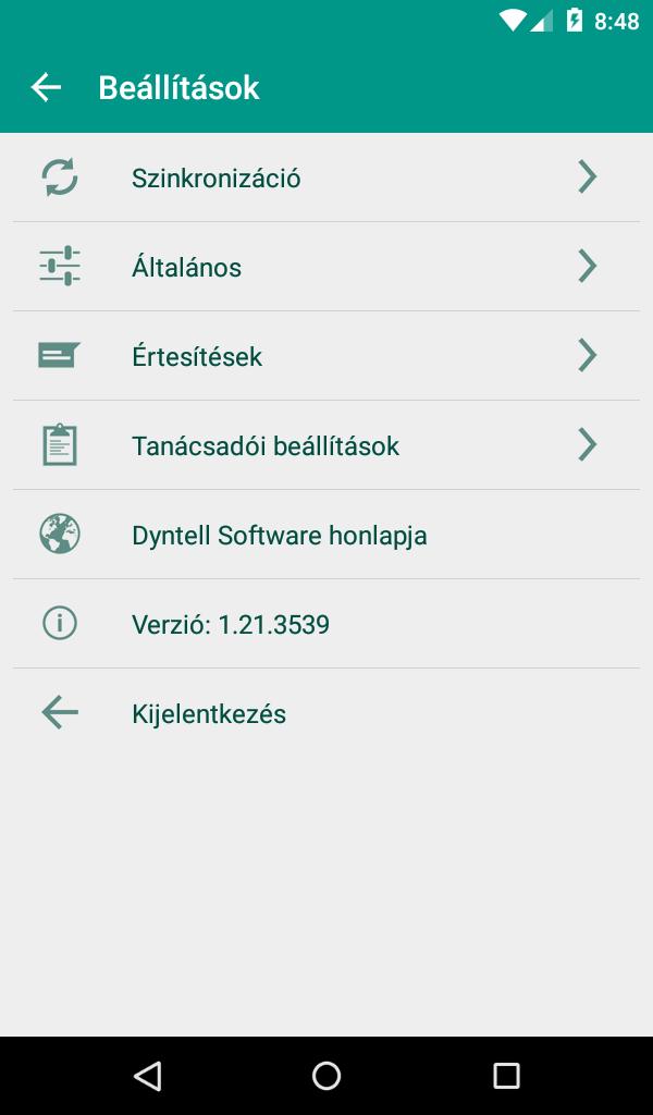 android app honlapján