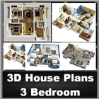 3D Design for 3 Bedroom-icoon