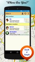 d'Sini Free : Location Sharing w Family & Friends Affiche