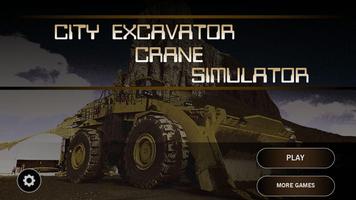 Heavy Excavator Crane Affiche