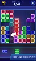Puzzle game : Glow block puzzle poster
