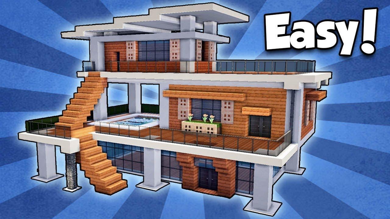 Minecraft Modern House Step By Step Modern House Minecraft Step By Step / Minecraft How To Build A Realistic Modern House Tutorial 7