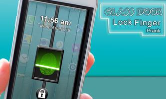 Glass Door Lock finger prank Affiche