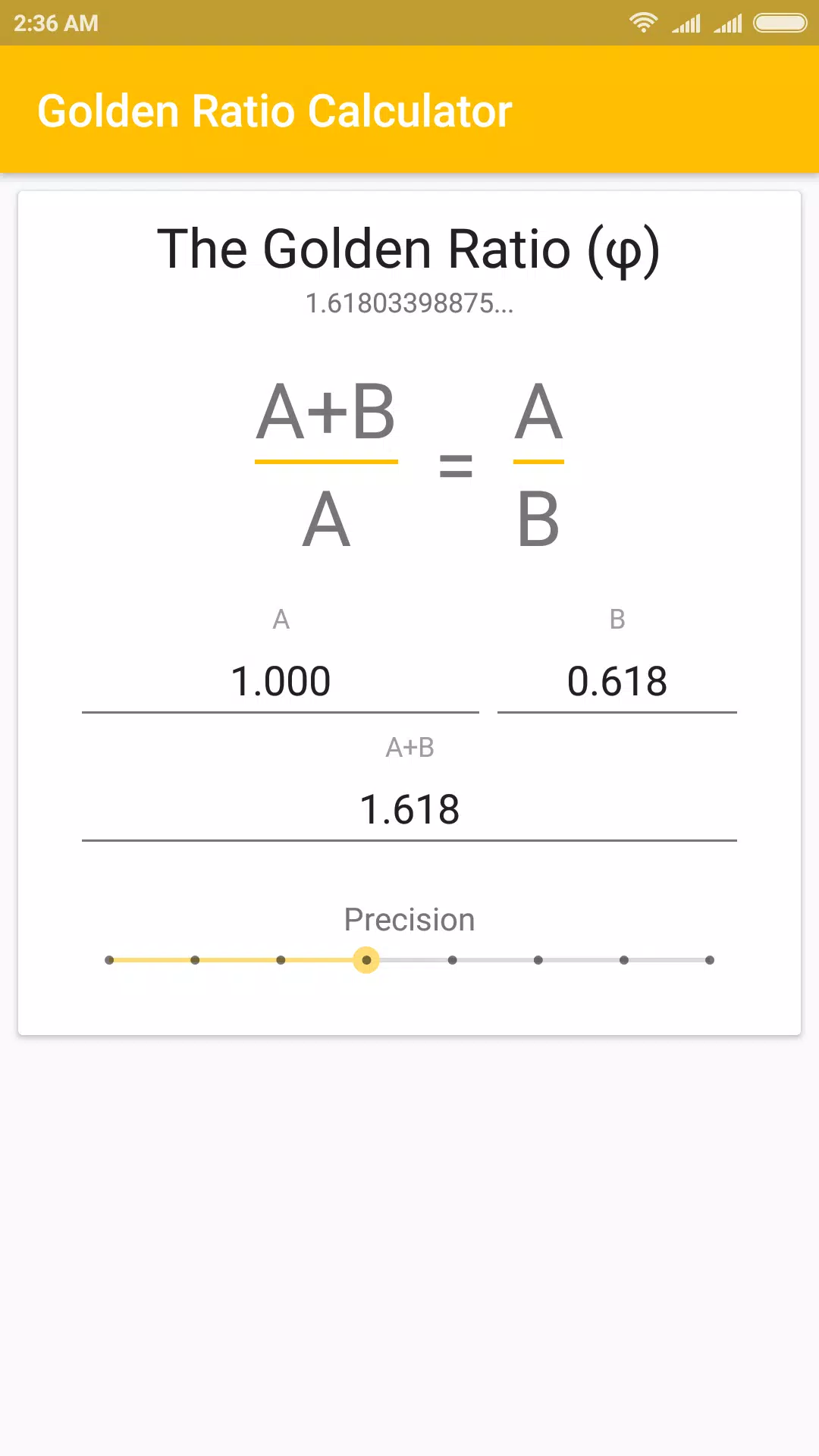 Golden Ratio Calculator APK for Android Download