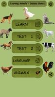 Learning Animal Names. Picture-Test-Sound poster