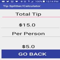 Tip Calculator/Splitter capture d'écran 1